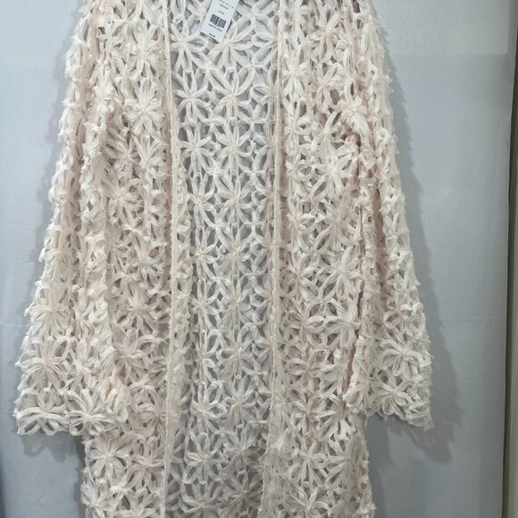 NWT ~ Willow & Root Light Weight Floral Duster Open Cardigan Cover Boho L/XL - Picture 3 of 6